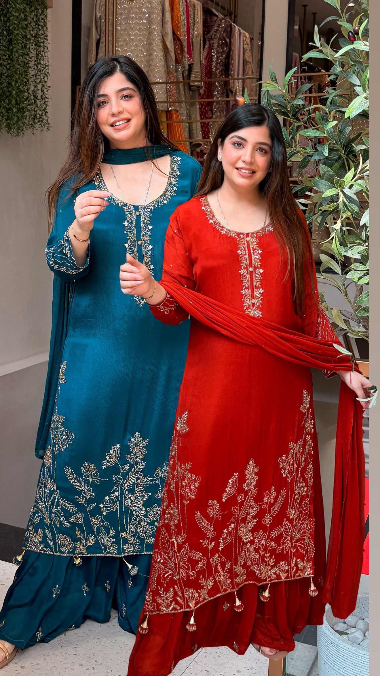 Avirika Hand Embroidered Long Suit Set