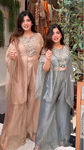 Vayara Embroidered Three Piece Set