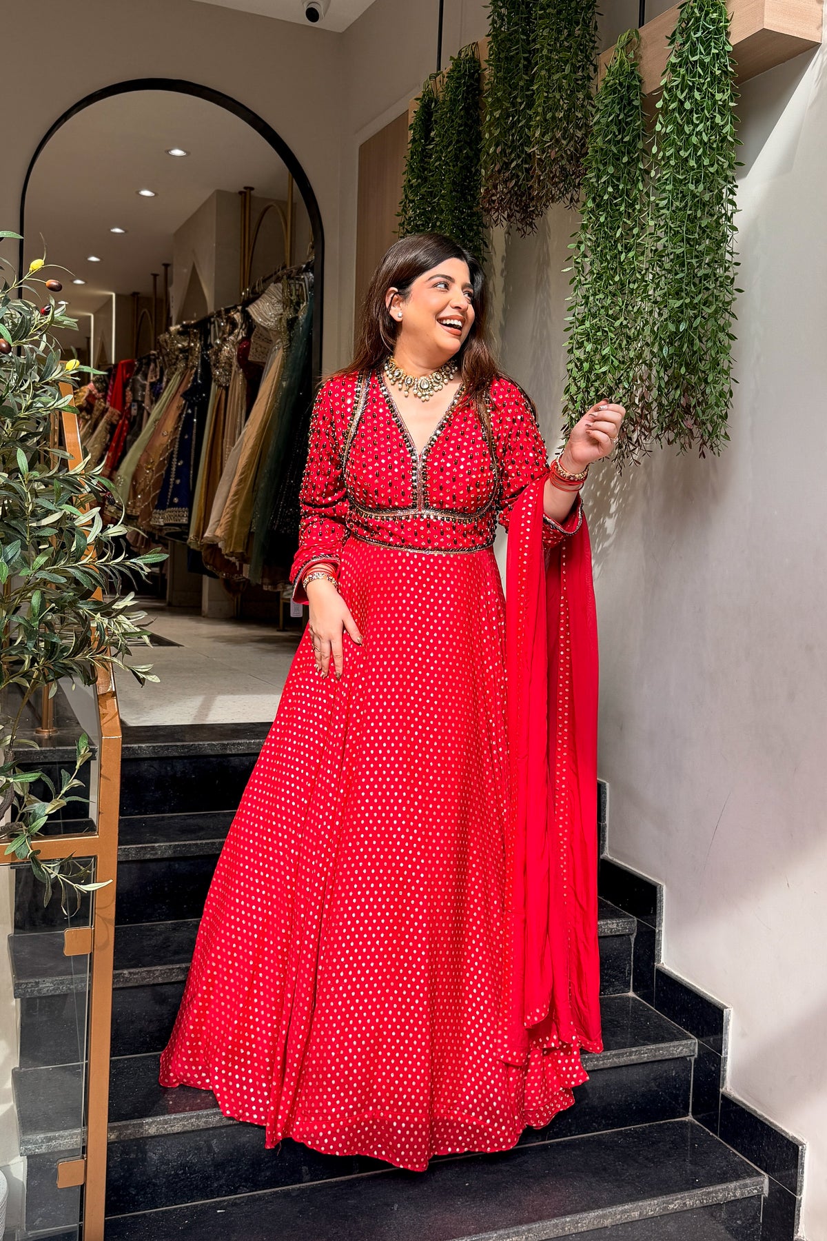 Aarisha Hand Embroidered Anarkali with Dupatta