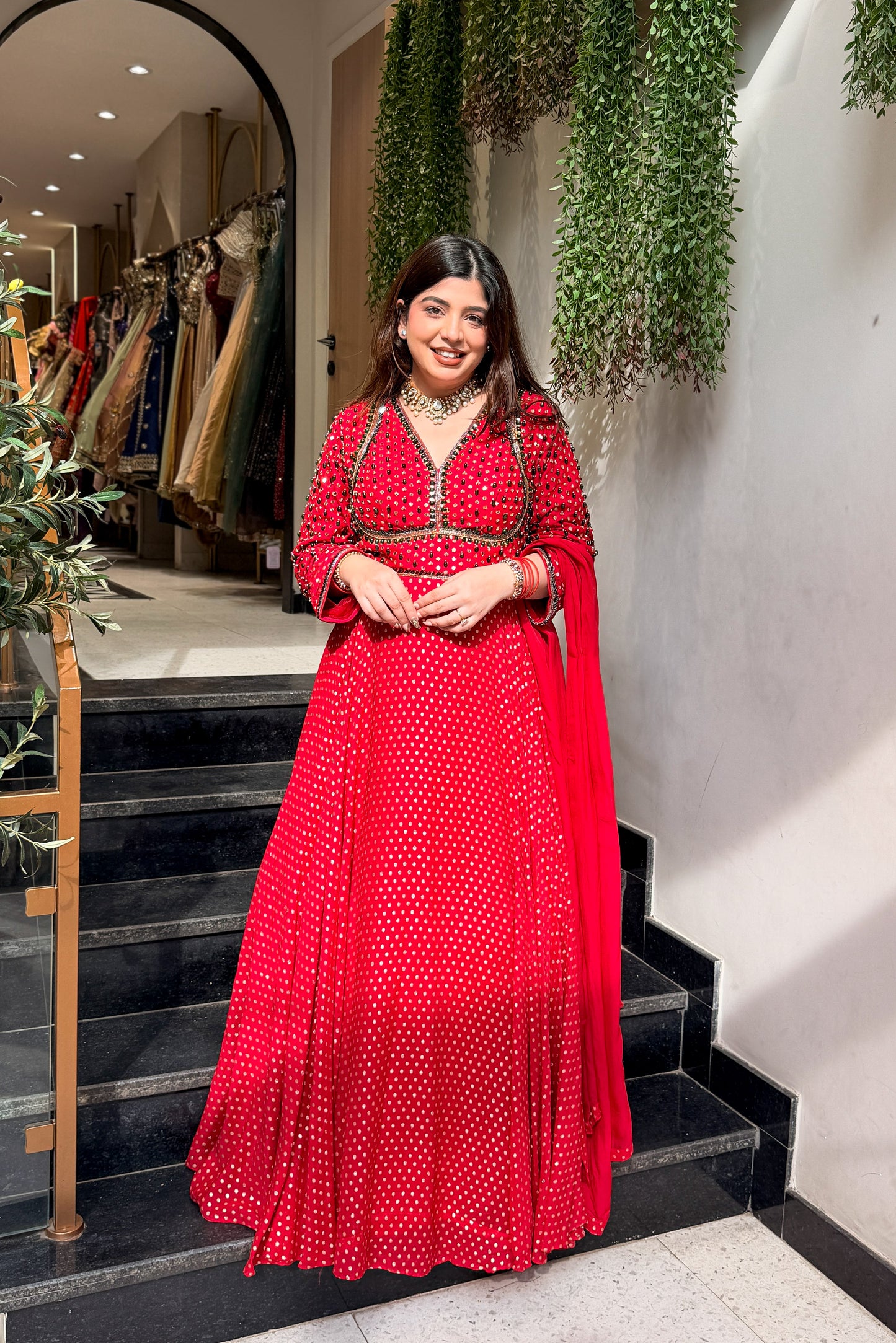 Aarisha Hand Embroidered Anarkali with Dupatta