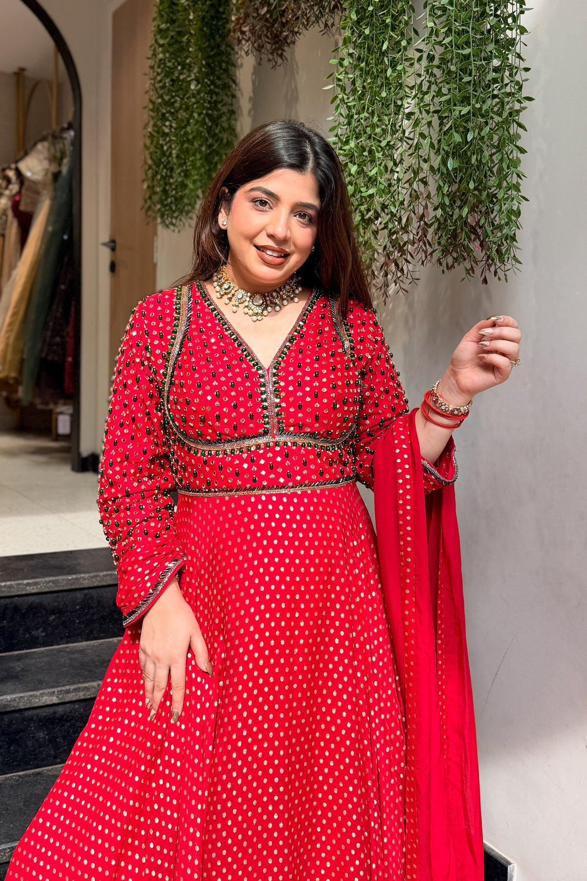 Aarisha Hand Embroidered Anarkali with Dupatta