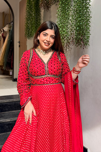 Aarisha Hand Embroidered Anarkali with Dupatta