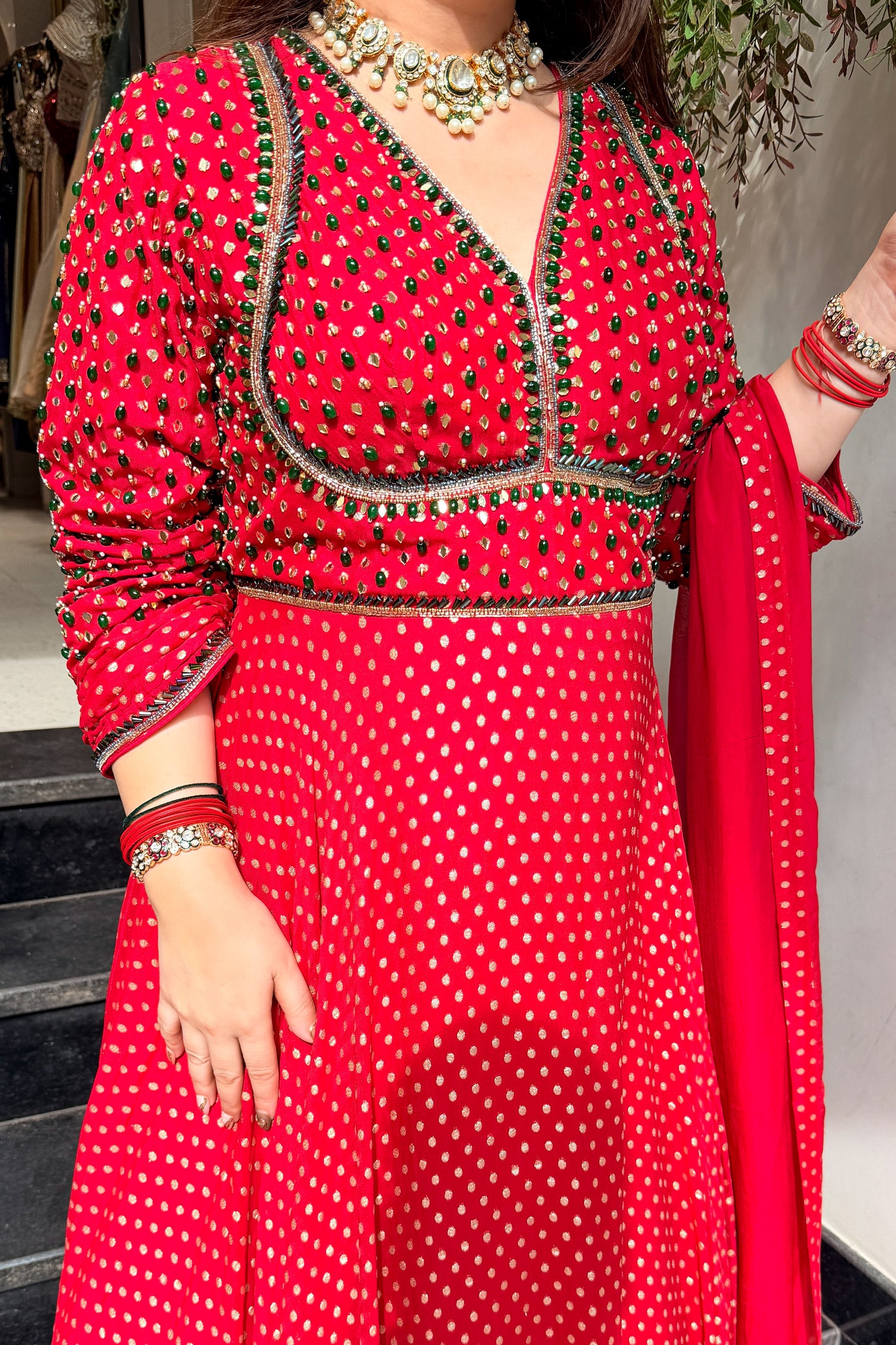 Aarisha Hand Embroidered Anarkali with Dupatta