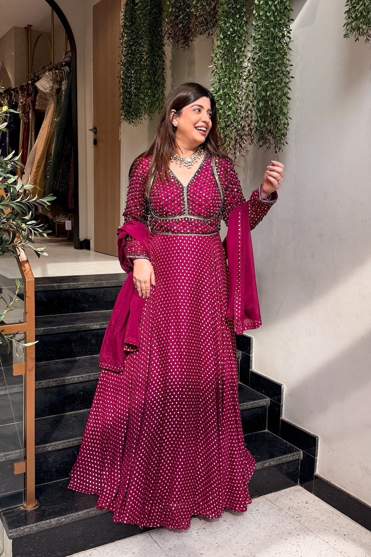 Aarisha Hand Embroidered Anarkali with Dupatta