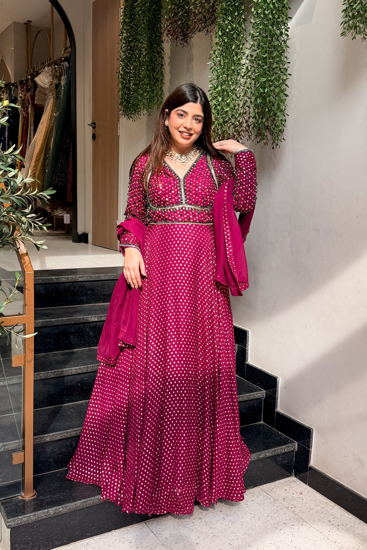 Aarisha Hand Embroidered Anarkali with Dupatta