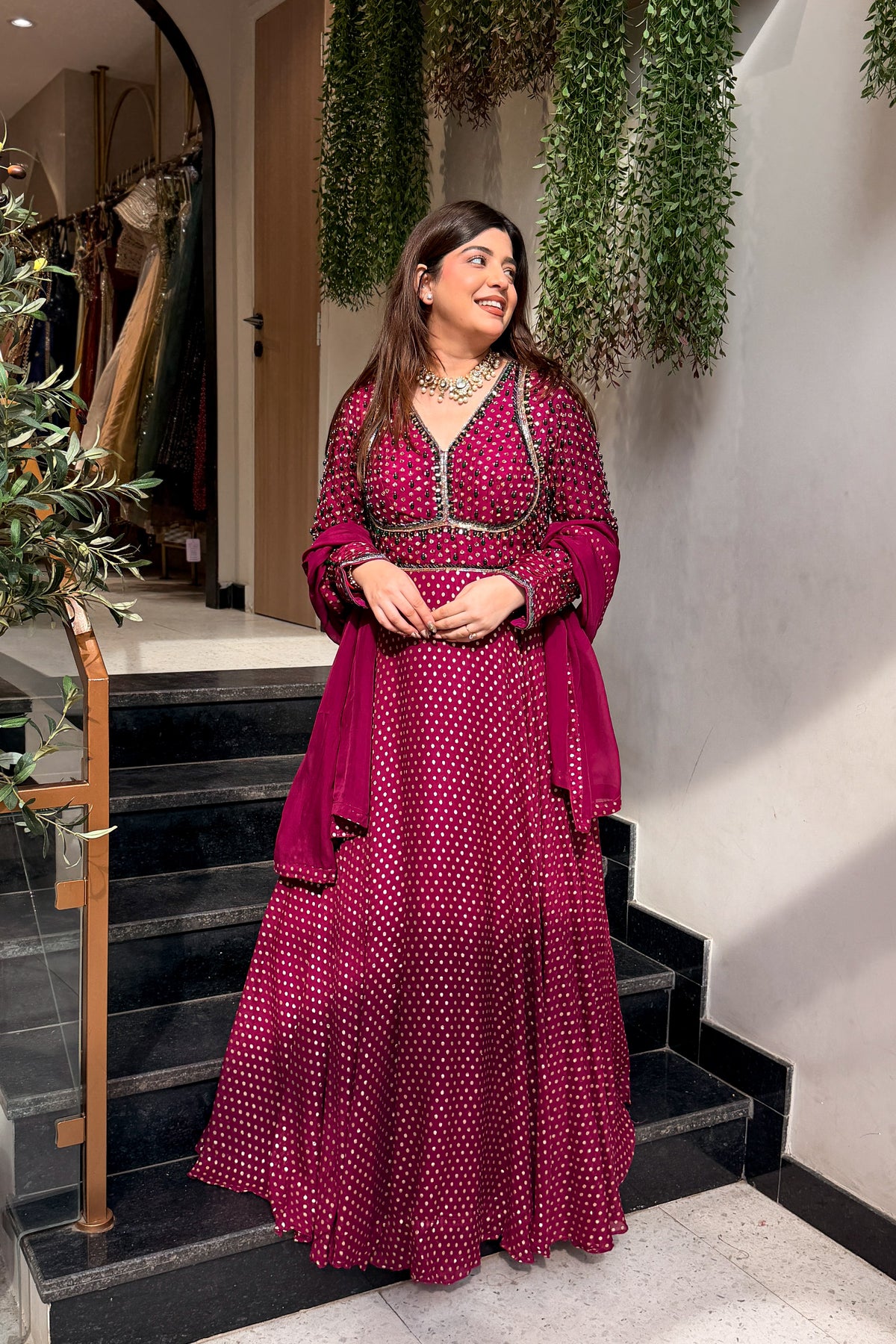 Aarisha Hand Embroidered Anarkali with Dupatta
