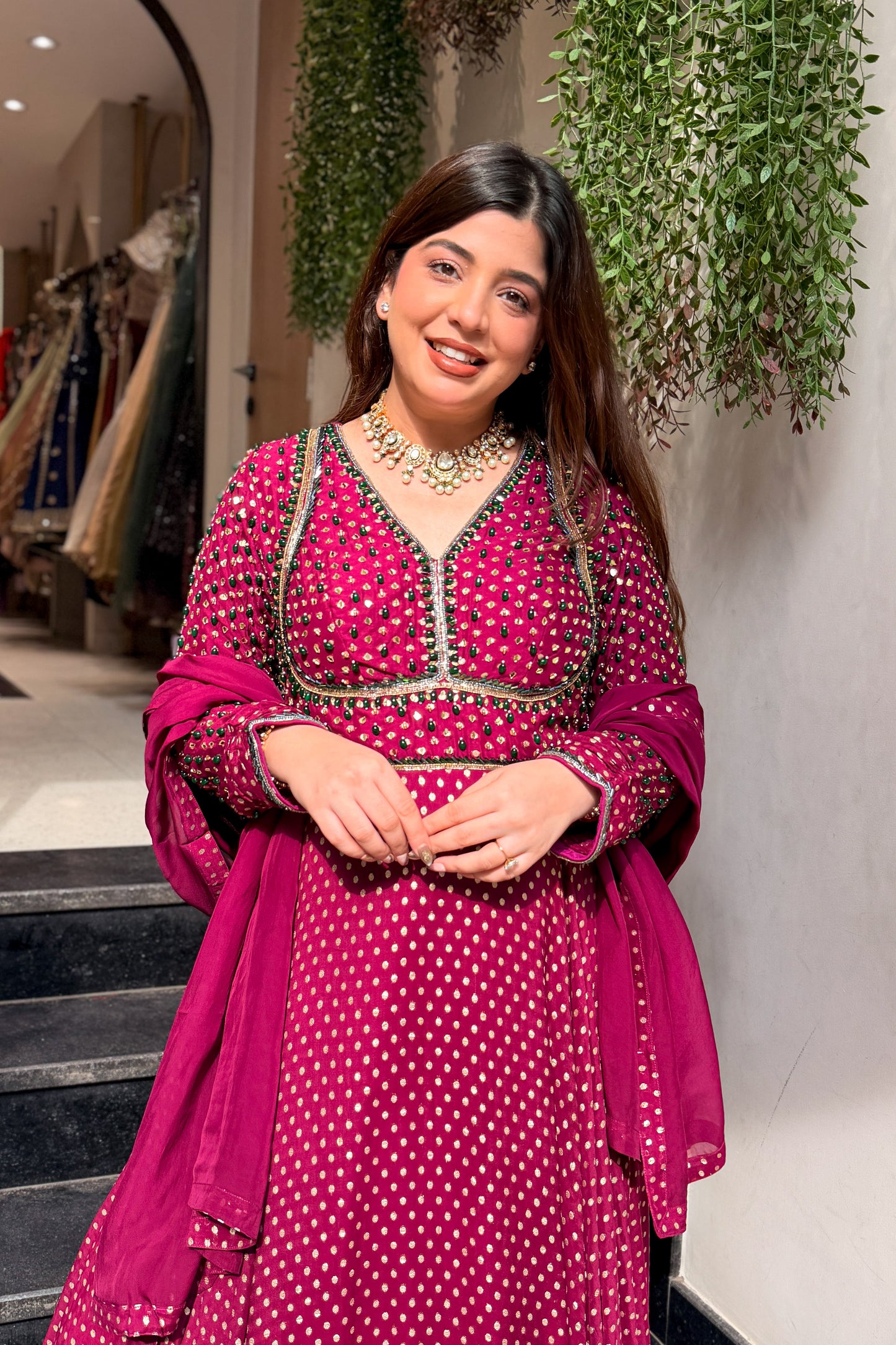 Aarisha Hand Embroidered Anarkali with Dupatta