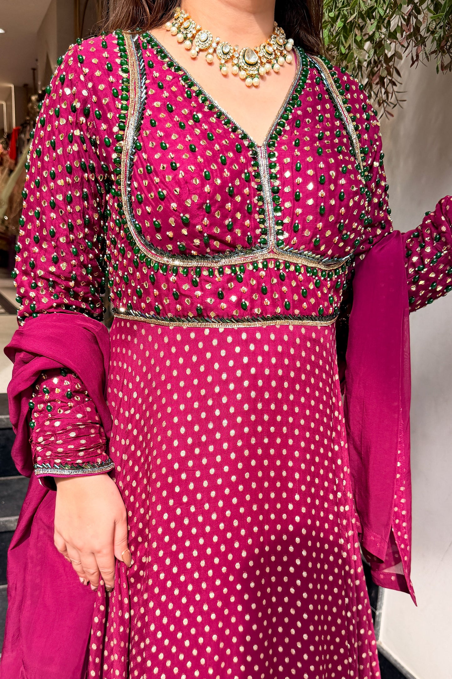 Aarisha Hand Embroidered Anarkali with Dupatta