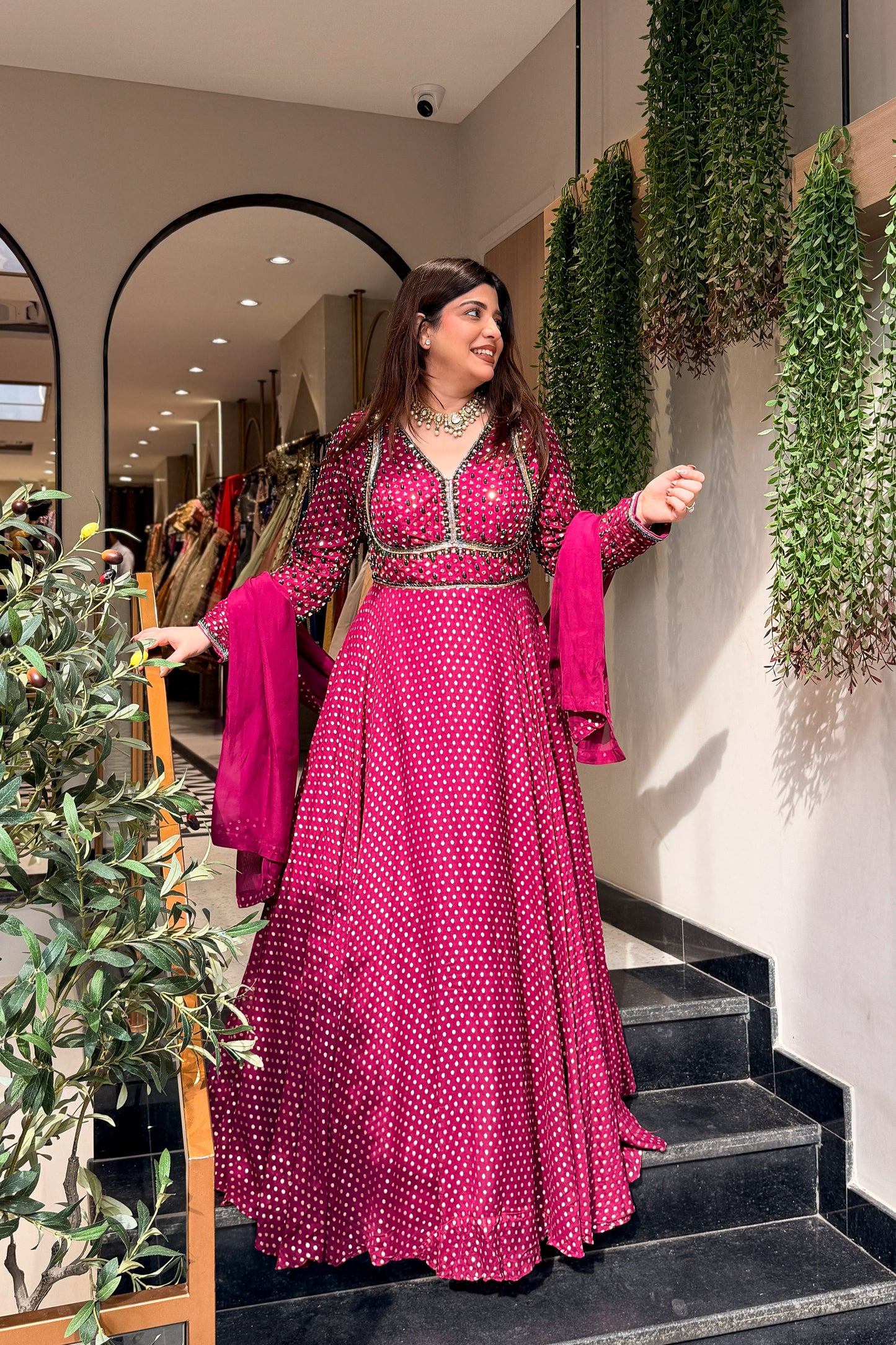 Aarisha Hand Embroidered Anarkali with Dupatta
