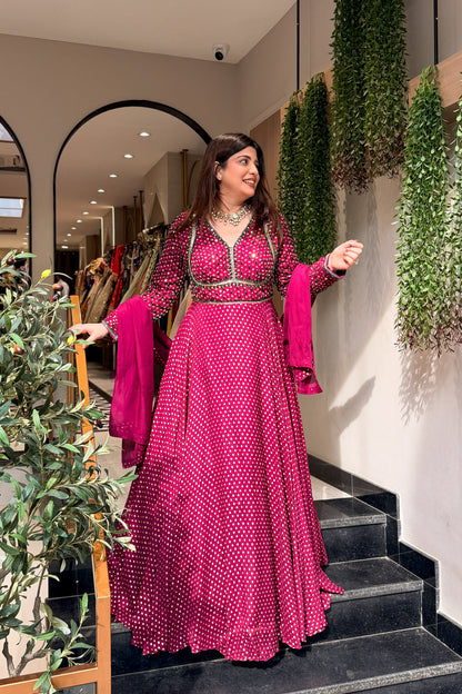 Aarisha Hand Embroidered Anarkali with Dupatta