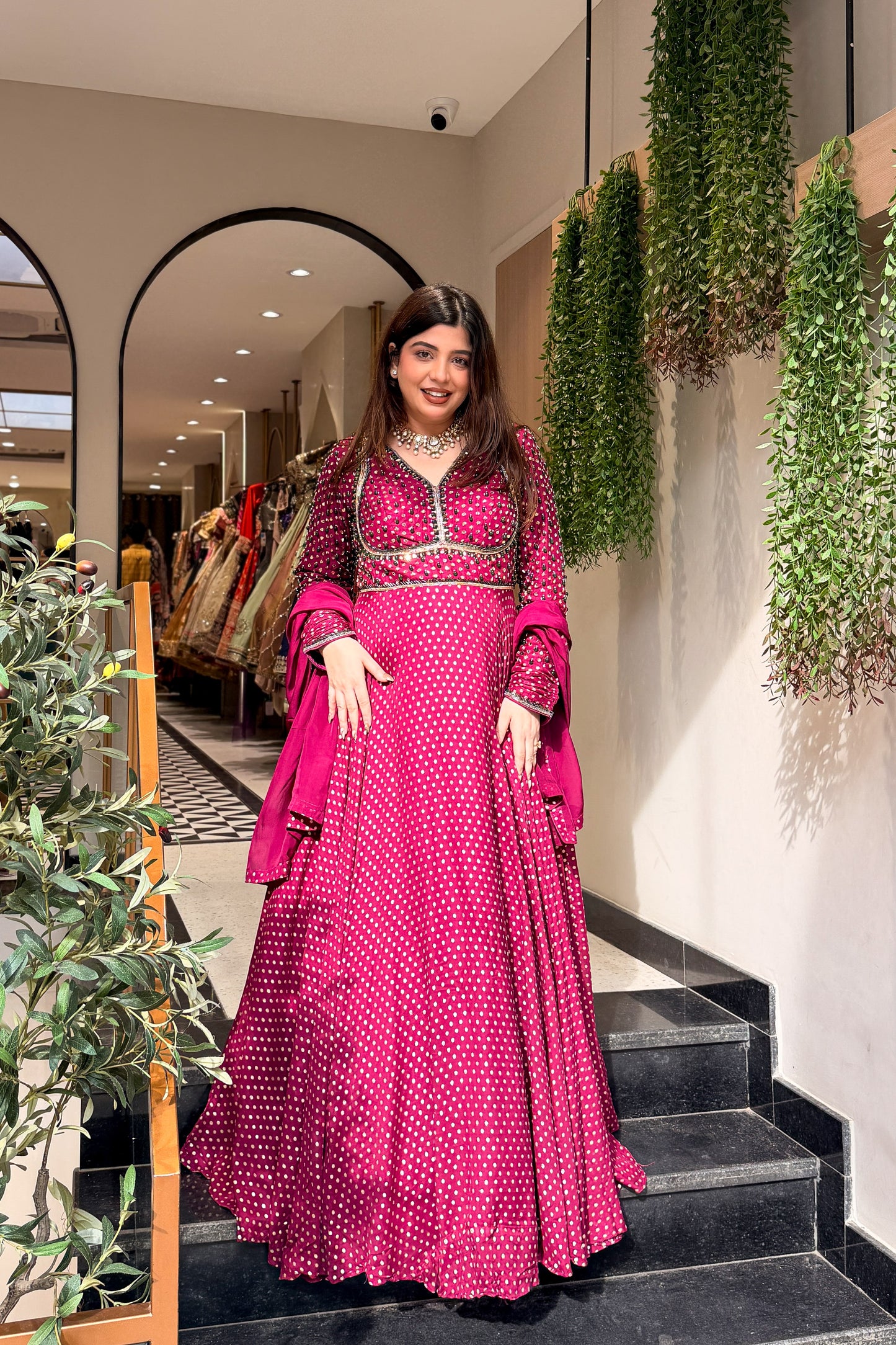 Aarisha Hand Embroidered Anarkali with Dupatta