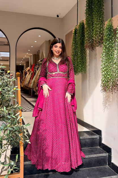 Aarisha Hand Embroidered Anarkali with Dupatta