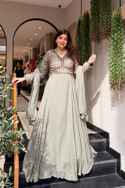 Aarisha Hand Embroidered Anarkali with Dupatta