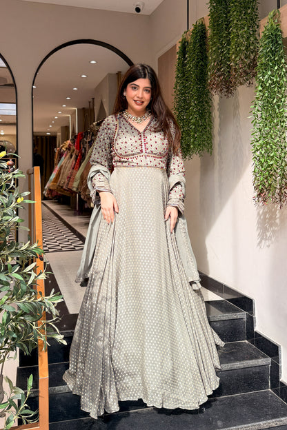 Aarisha Hand Embroidered Anarkali with Dupatta