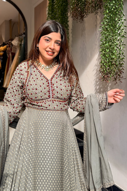Aarisha Hand Embroidered Anarkali with Dupatta