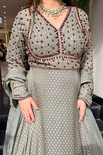 Aarisha Hand Embroidered Anarkali with Dupatta