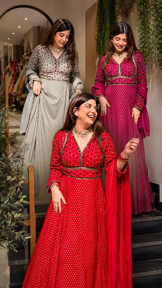 Aarisha Hand Embroidered Anarkali with Dupatta