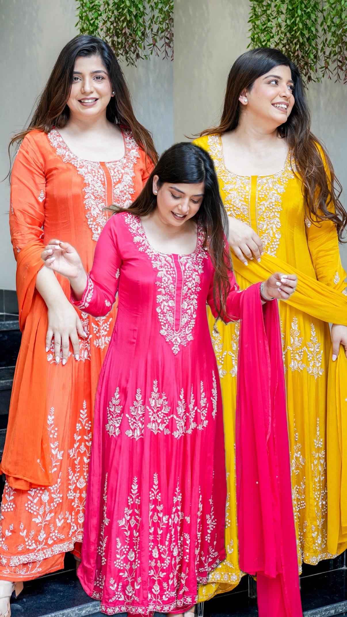 Navya Embroidered Anarkali Suit Set