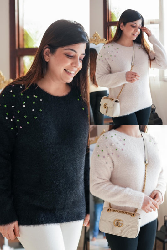 Knor Crystal Embellished Sweater