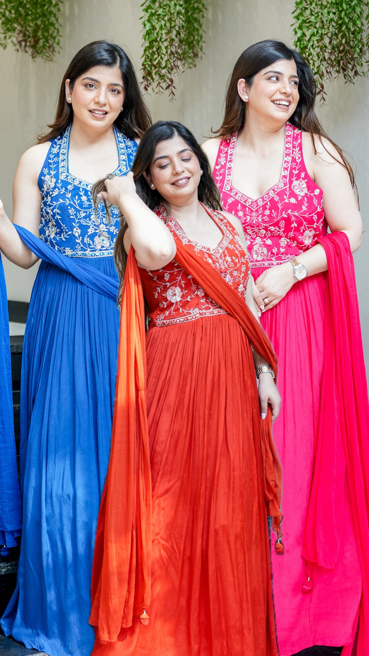 Rehnam Embroidered Gown with Dupatta