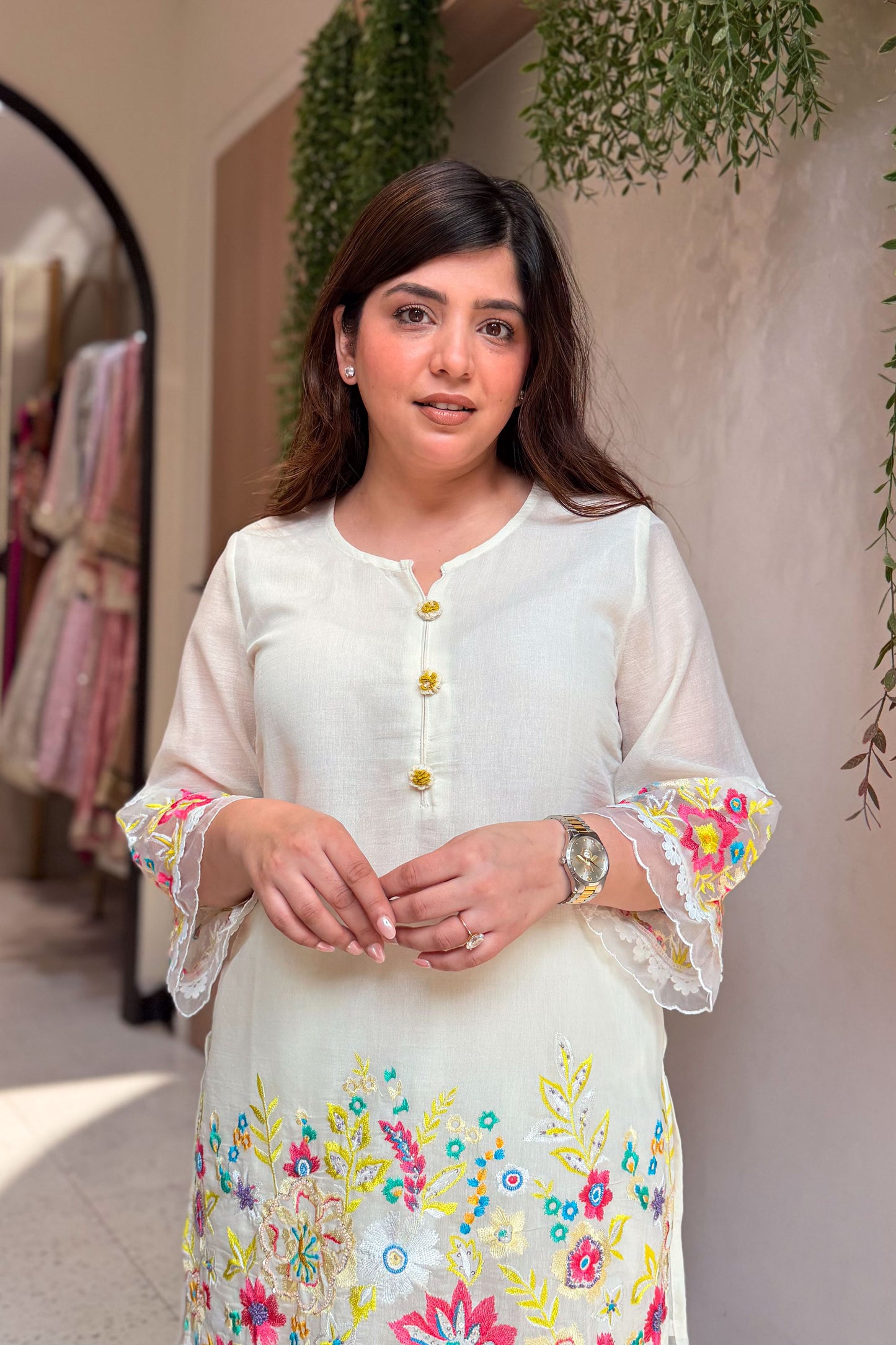 Zivara Floral Embroidered Co ord Set