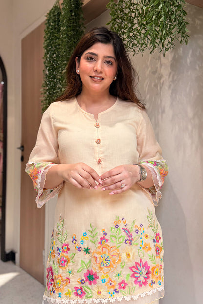 Zivara Floral Embroidered Co ord Set