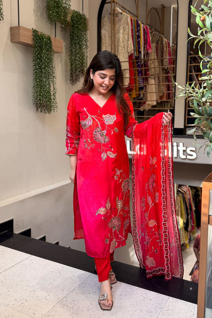 Zara Hand Painted & Embroidered Suit Set
