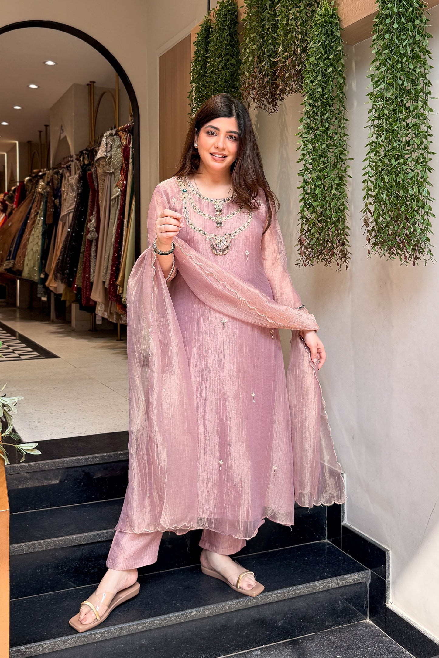 Mahika Hand Embroidered Suit Set