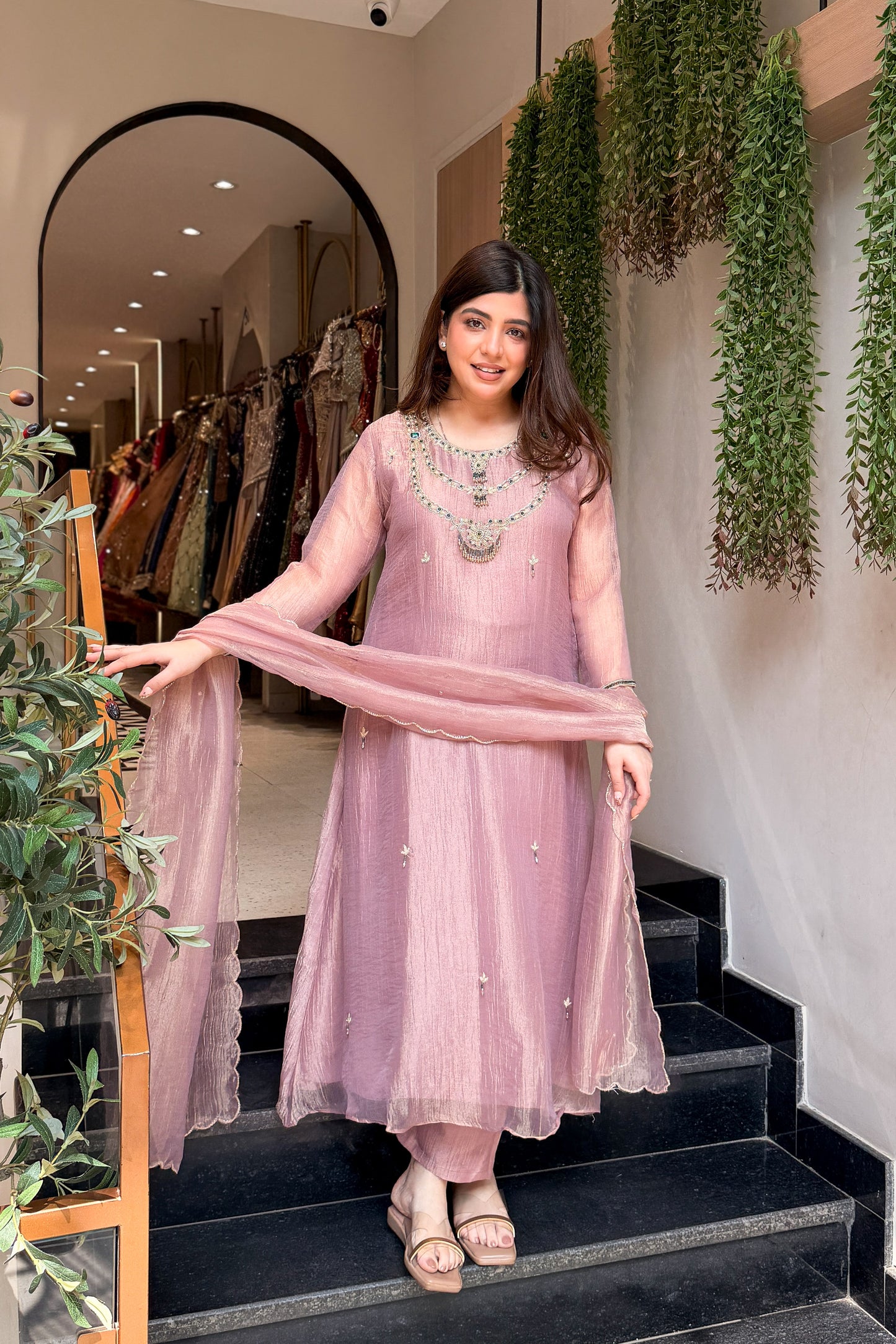 Mahika Hand Embroidered Suit Set