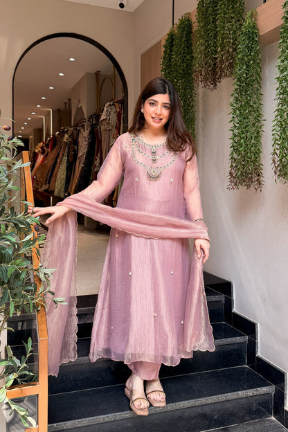 Mahika Hand Embroidered Suit Set