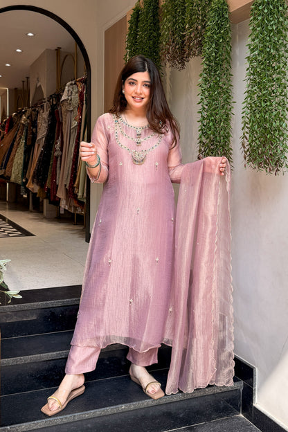 Mahika Hand Embroidered Suit Set