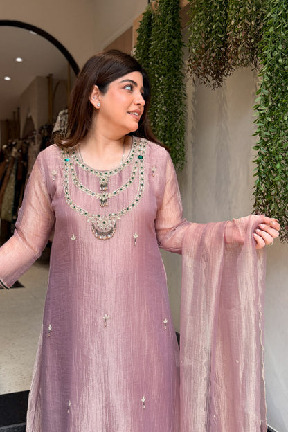 Mahika Hand Embroidered Suit Set