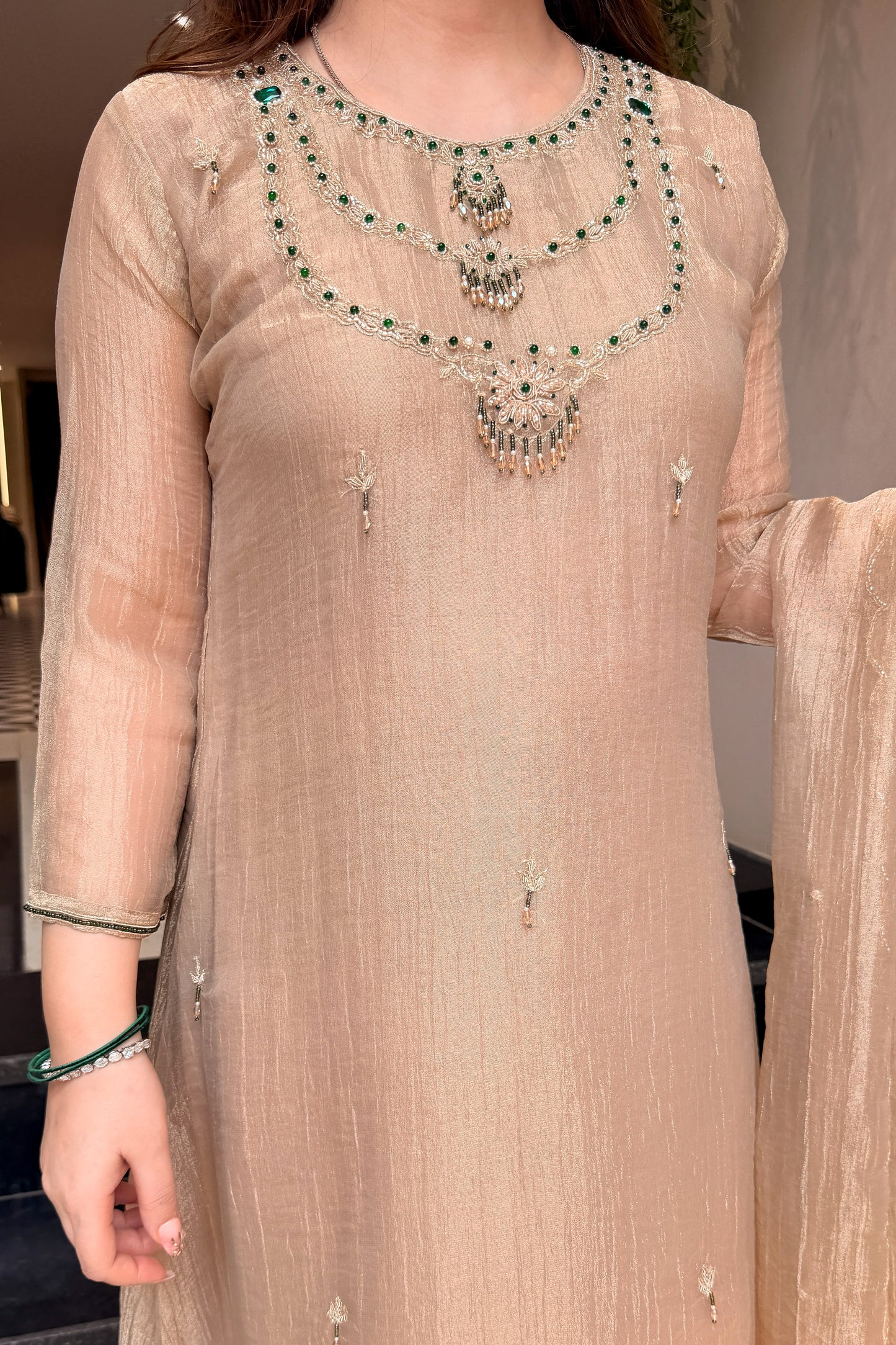 Mahika Hand Embroidered Suit Set