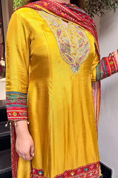 Aksara Embroidered Short Anarkali Set