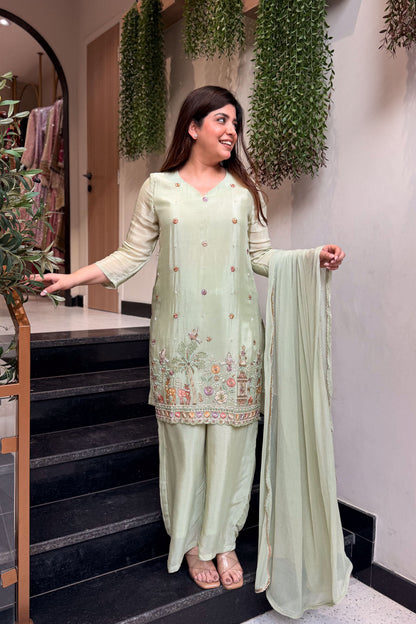 Ridhima Hand Embroidered Suit Set