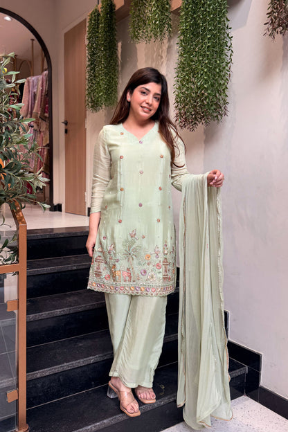 Ridhima Hand Embroidered Suit Set