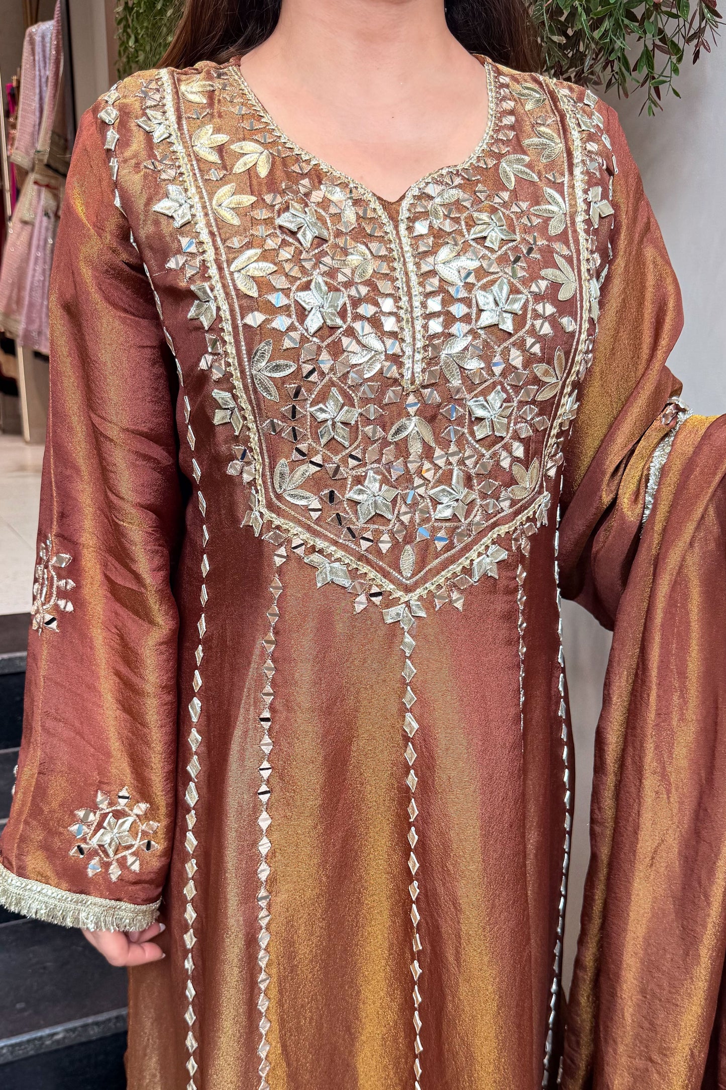 Zoya Gotta And Mirror Detailing Anarkali