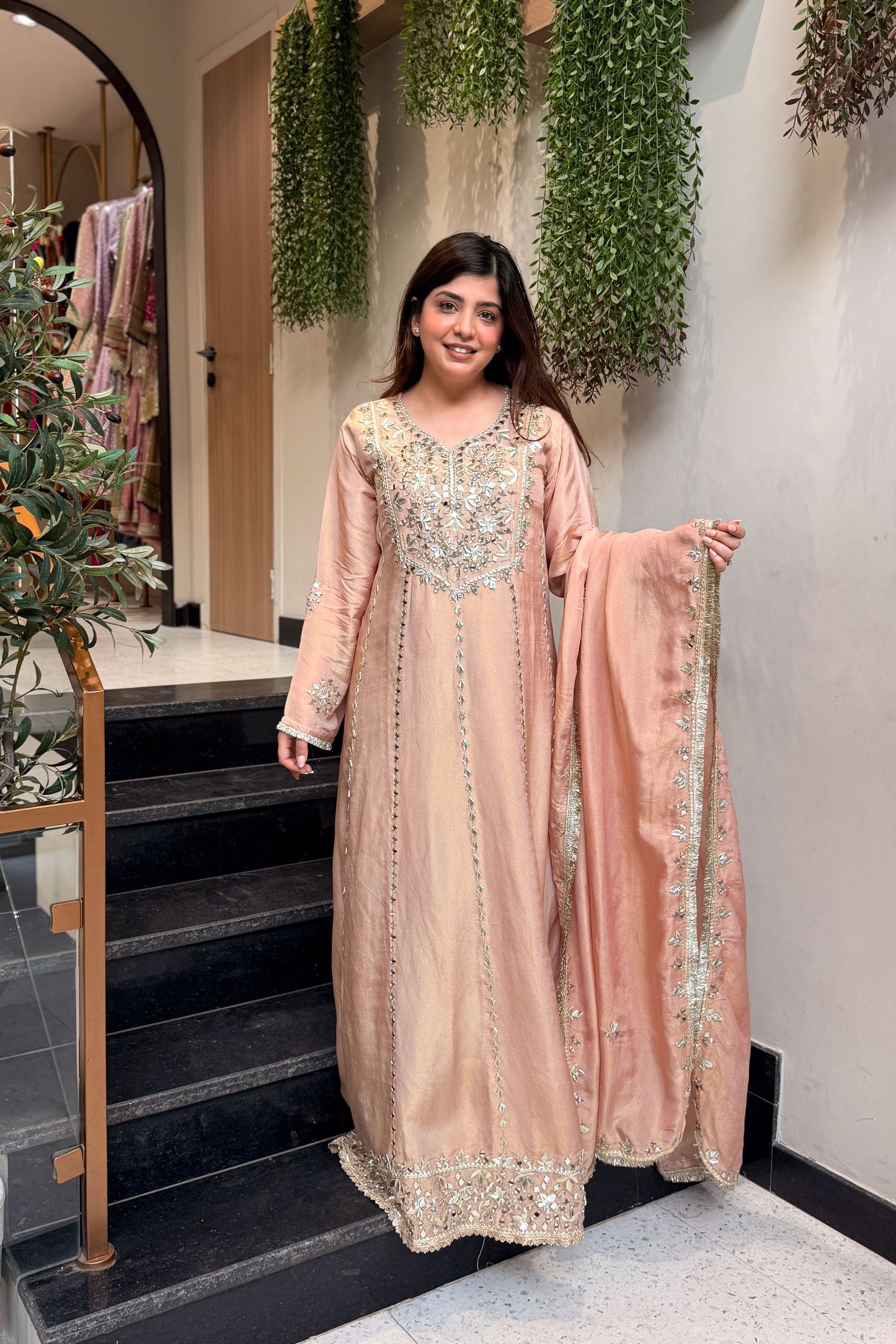 Zoya Gotta And Mirror Detailing Anarkali