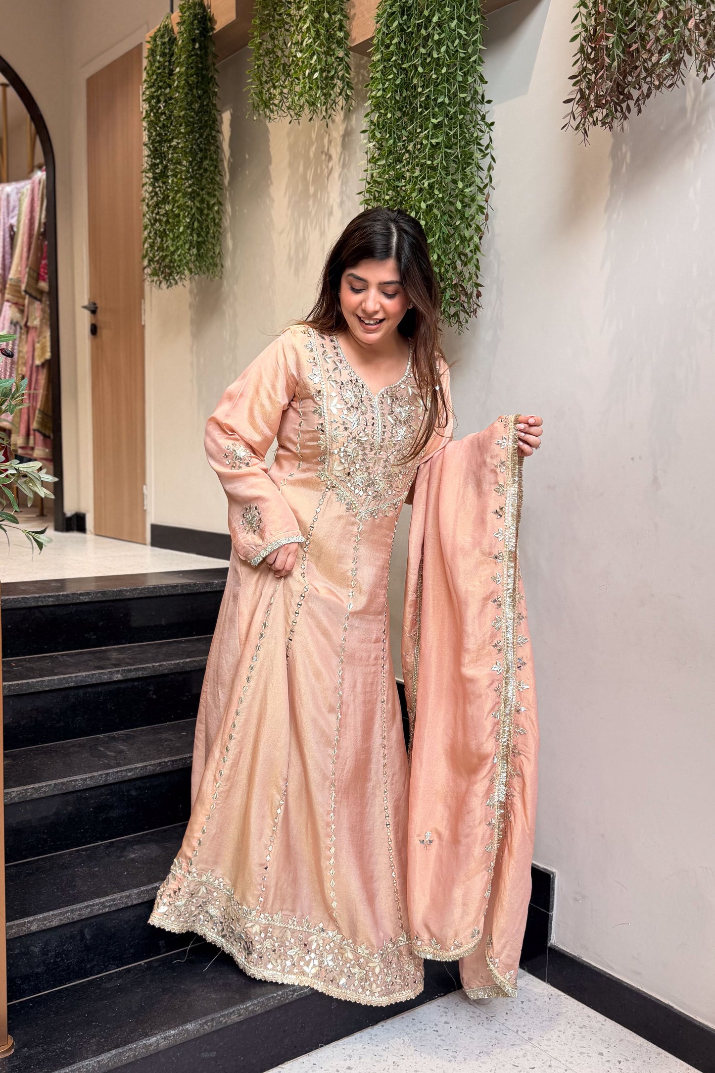 Zoya Gotta And Mirror Detailing Anarkali