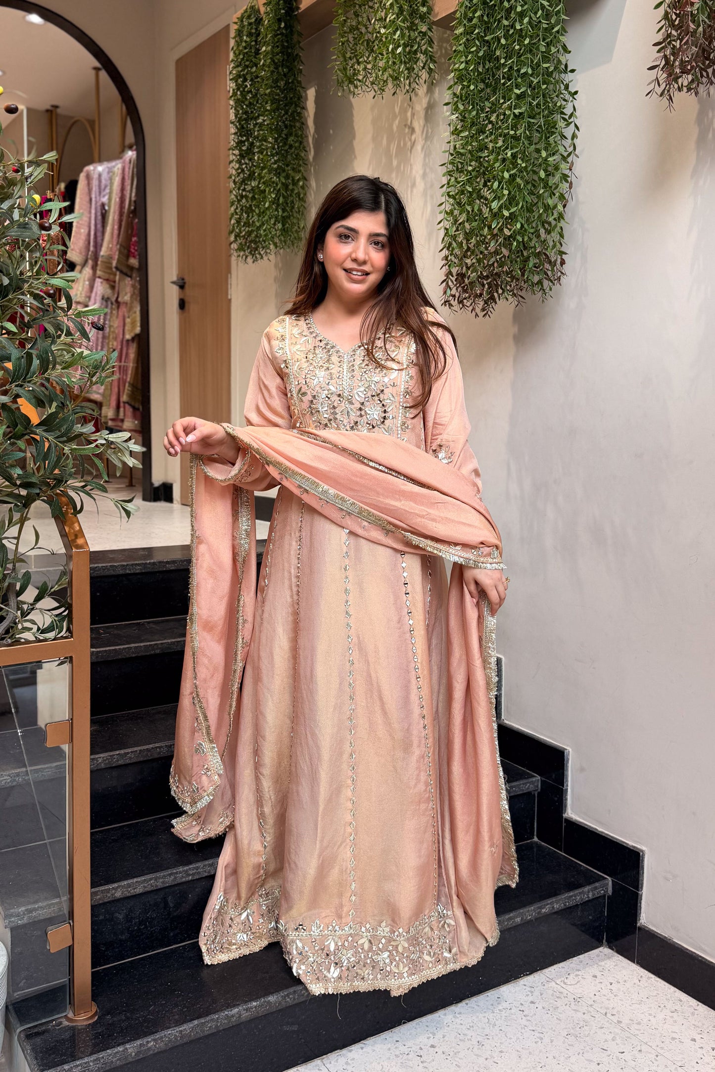 Zoya Gotta And Mirror Detailing Anarkali