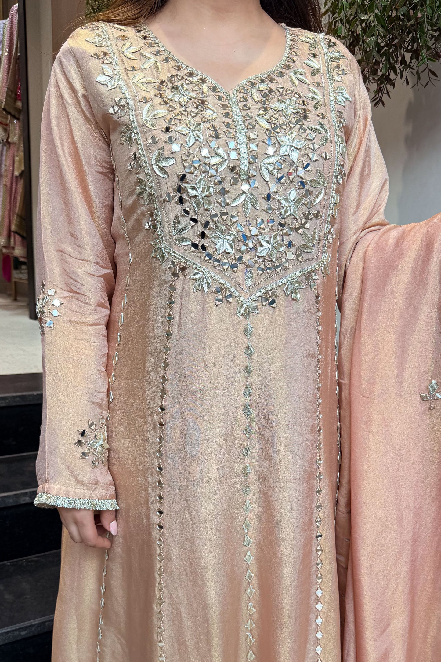Zoya Gotta And Mirror Detailing Anarkali