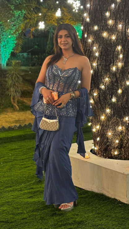 Nisira Embroidered Indowestern Outfit