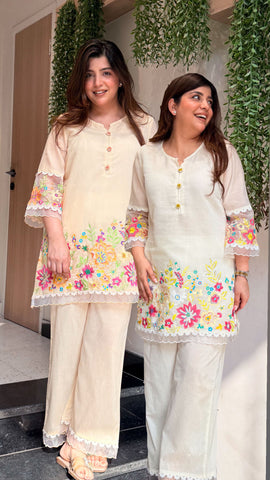 Zivara Floral Embroidered Co ord Set