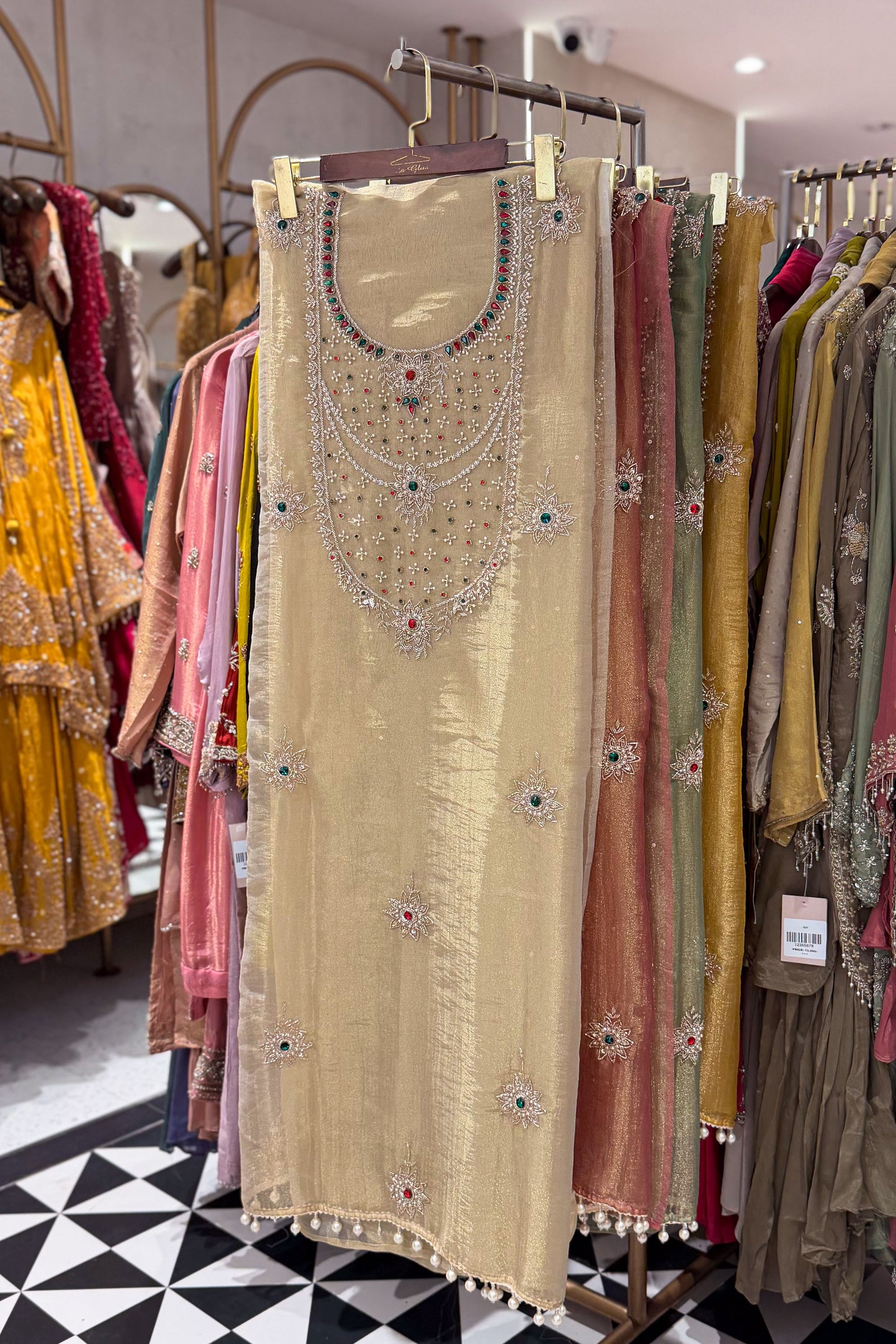 Rimsha Hand Embroidered Unstitched Suit Set