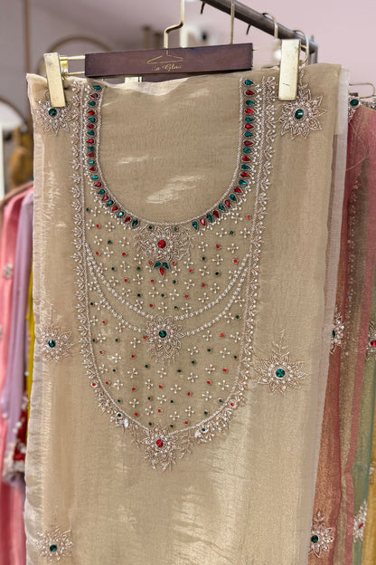 Rimsha Hand Embroidered Unstitched Suit Set