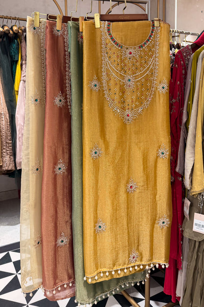 Rimsha Hand Embroidered Unstitched Suit Set