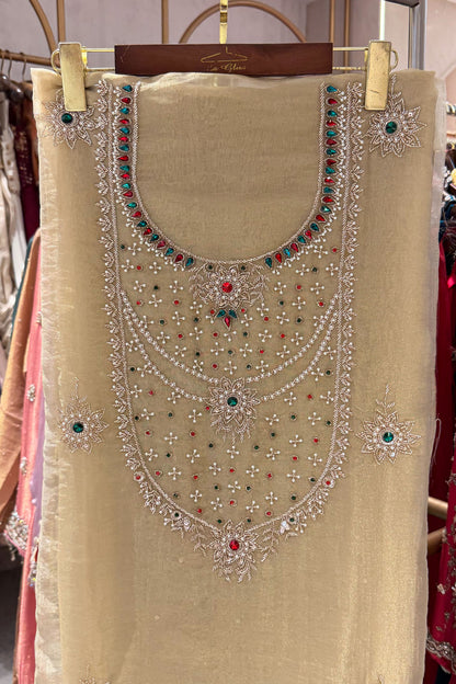 Rimsha Hand Embroidered Unstitched Suit Set