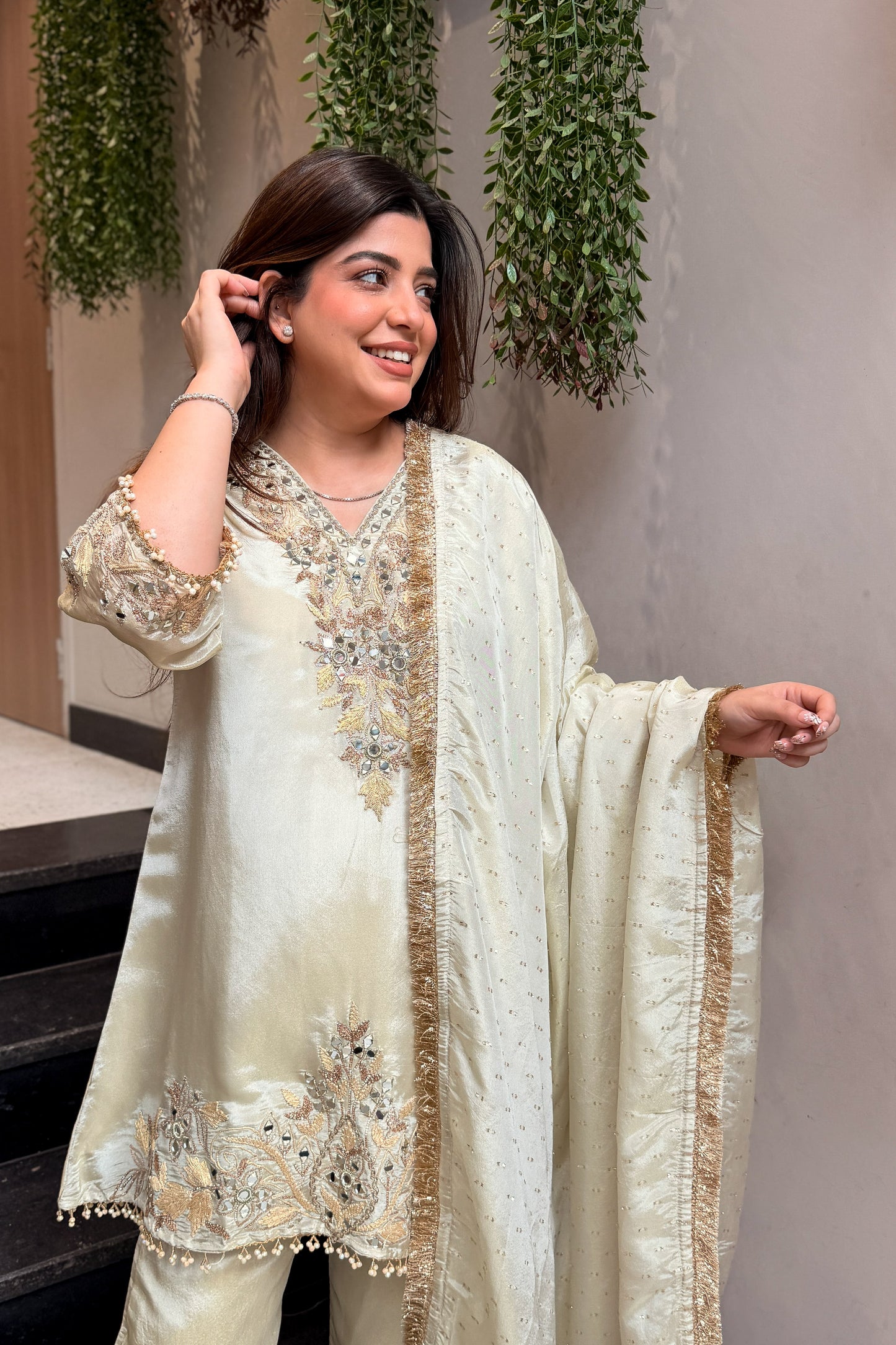 Zarmala Mirror Embroidered Suit Set