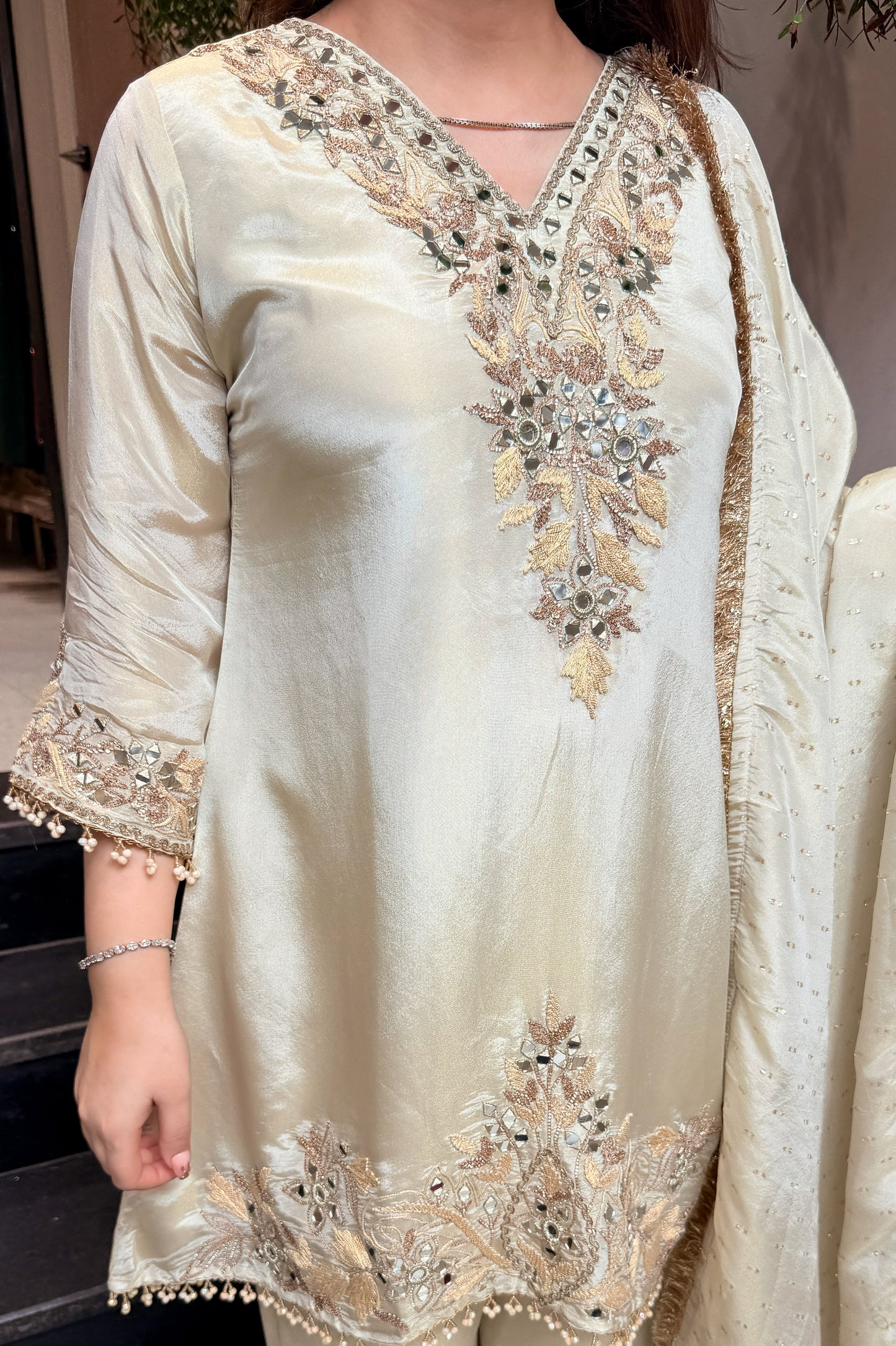 Zarmala Mirror Embroidered Suit Set