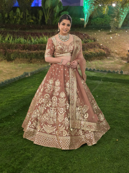 Praniri Hand Embroidered Lehenga